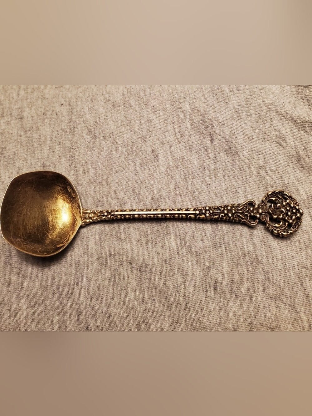 Vintage 1974 Soviet 916 Silver Spoon Scoop European Baroque  Russia 3TJ 30g
